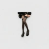 Black children's open-crotch stockings for girls, Spring and autumn girls, tower style details Picture